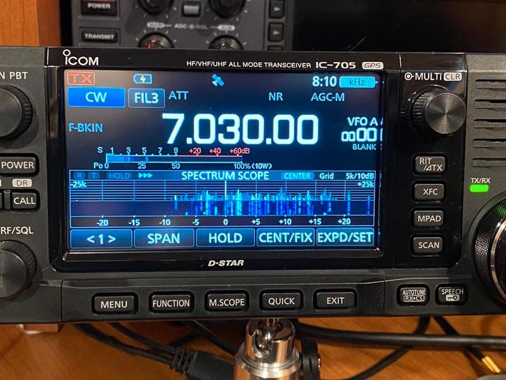Icom IC-705 hf/6/2 en 70 all mode 6mnd gar., Telecommunicatie, Zenders en Ontvangers, Gebruikt, Zender en Ontvanger, Ophalen of Verzenden