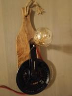 Zelfgemaakte lamp van oude fietsonderdelen, Huis en Inrichting, Lampen | Wandlampen, Ophalen of Verzenden, Nieuw