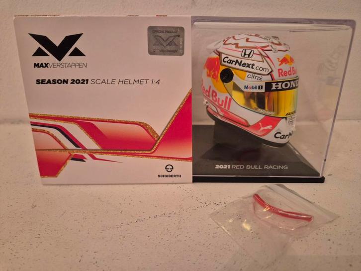 Max verstappen 1:4 seizoenshelm 2021 world champion f1 33, Verzamelen, Automerken, Motoren en Formule 1, Nieuw, Formule 1, Ophalen