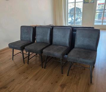4 eetkamerstoelen eetkamer stoelen stoel grijs antraciet  beschikbaar voor biedingen