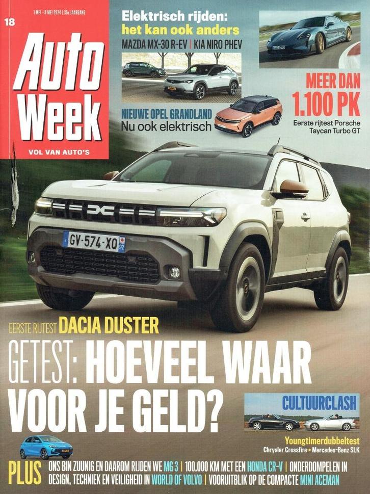 Autoweek 2024 nr. 18 (o.a. Kia Niro Plug-in & Mazda MX-30), Boeken, Auto's | Folders en Tijdschriften, Gelezen, Algemeen, Verzenden