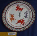 WANDBORD MET SLUIERSTAART VISSEN * Gemerkt *, Antiek en Kunst, Antiek | Wandborden en Tegels, Verzenden