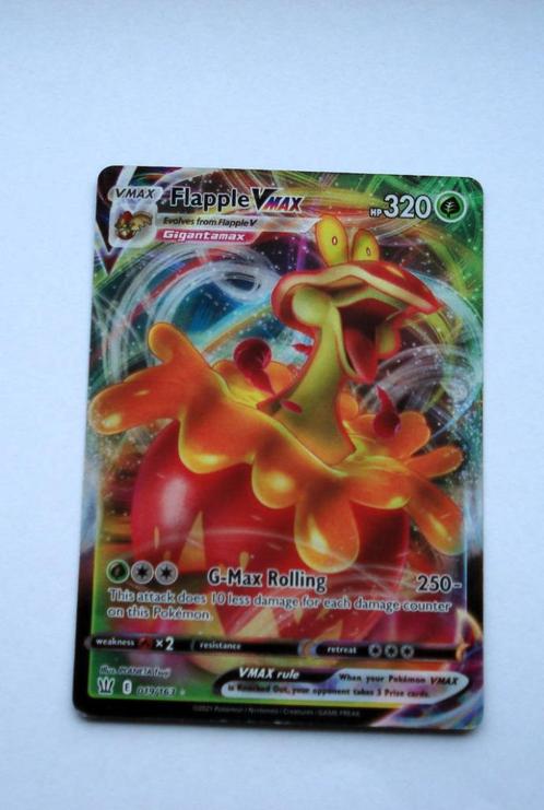 Flapple VMAX 019/163 Battle Styles, Hobby en Vrije tijd, Verzamelkaartspellen | Pokémon, Zo goed als nieuw, Losse kaart, Ophalen of Verzenden
