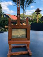 Miniatuur antiek olieverf schilderijtje., Antiek en Kunst, Kunst | Schilderijen | Klassiek, Ophalen of Verzenden