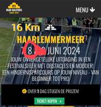 Mudmasters Haarlemmermeer 8 juni 2024 16km, Tickets en Kaartjes, Evenementen en Festivals, Eén persoon