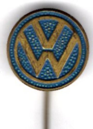 VW Volkswagen blauw op koper gesoldeerd auto speldje( D_159) beschikbaar voor biedingen