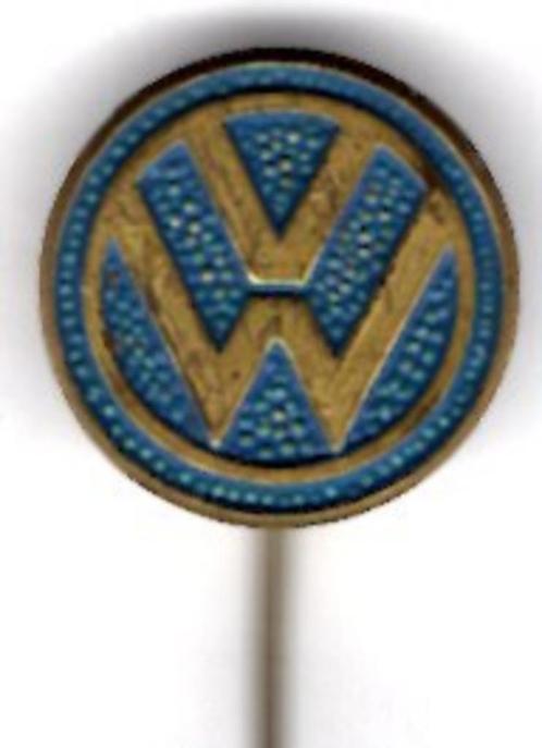 VW Volkswagen blauw op koper gesoldeerd auto speldje( D_159), Verzamelen, Speldjes, Pins en Buttons, Zo goed als nieuw, Speldje of Pin