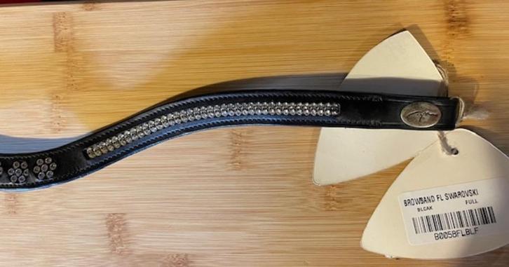 nieuw frontriem V shape Dyon flower swarovski Zwart full, Dieren en Toebehoren, Paarden en Pony's | Hoofdstellen en Tuigage, Nieuw