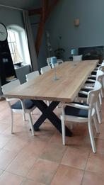 Eiken boomstam tafel 5CM dik 280 CM lang, Huis en Inrichting, Tafels | Eettafels, Ophalen, Eikenhout, 200 cm of meer, 50 tot 100 cm