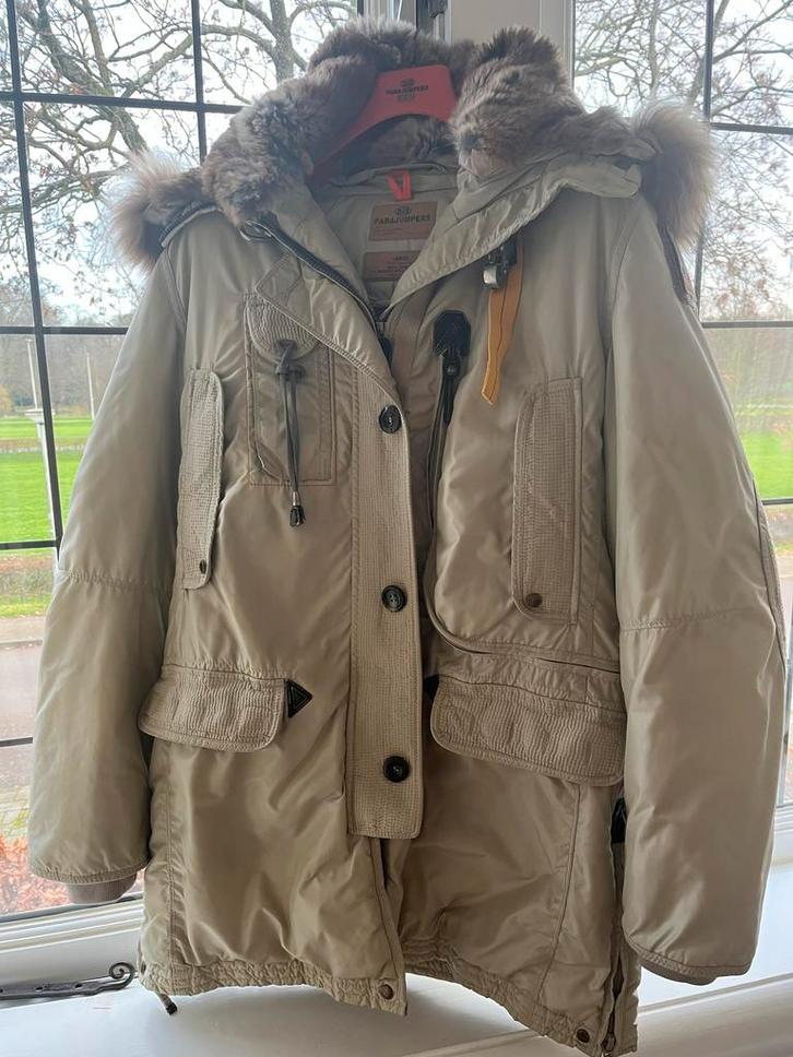 Parajumpers Kodiak Dames parka - Maat L, Kleding | Dames, Jassen | Winter, Zo goed als nieuw, Maat 42/44 (L), Beige, Ophalen of Verzenden