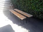 2 banken 200 cm lengte, Ophalen, Zo goed als nieuw, Hout