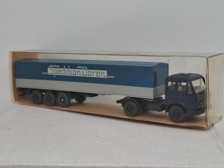 Spedition Dören huiftrailer Mercedes - Wiking 1/87, Hobby en Vrije tijd, Modelauto's | 1:87, Zo goed als nieuw, Bus of Vrachtwagen