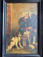 Schilderij oude man met hond, Ophalen