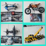 Lego Technic Sets - Motor, Vliegtuig, Helikopter, Kraan, Ophalen of Verzenden, Gebruikt, Complete set, Lego