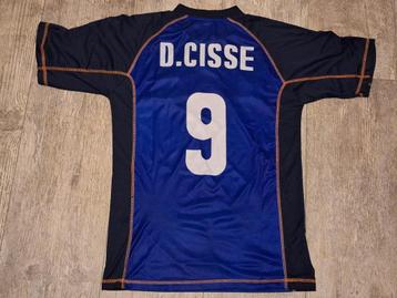  te koop orgineel voetbalshirt elftal auxerre d.cisse beschikbaar voor biedingen