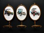 3 Vintage kapstokhaken net afbeeldingen van oldtimers auto's, Ophalen of Verzenden