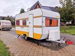 Retro caravan Knaus Wolff 420 gerestaureerd, Caravans en Kamperen, Disselslot, Treinzit, Tot en met 3, Particulier
