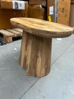 Retourdeal: Salontafel 60 cm mangohout ovaal twv 169,-, Ophalen, Rond, 50 tot 100 cm, Zo goed als nieuw