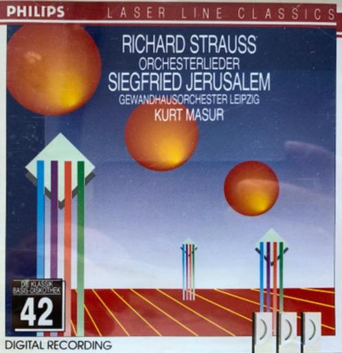 STRAUSS Orchesterlieder CD MASUR PHILIPS LASER NIEUWSTAAT, Cd's en Dvd's, Cd's | Klassiek, Zo goed als nieuw, Orkest of Ballet