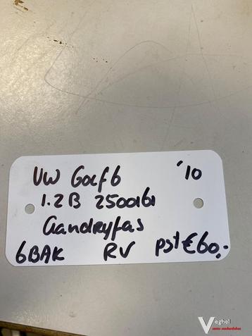Vw Golf 6 1.2 B 6 bak handgesch. kleurcode LC9X 2010 2500161 beschikbaar voor biedingen