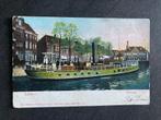 12. Topo L - Leiden - Haven - boot - briefkaart, Gelopen, Zuid-Holland, Verzenden