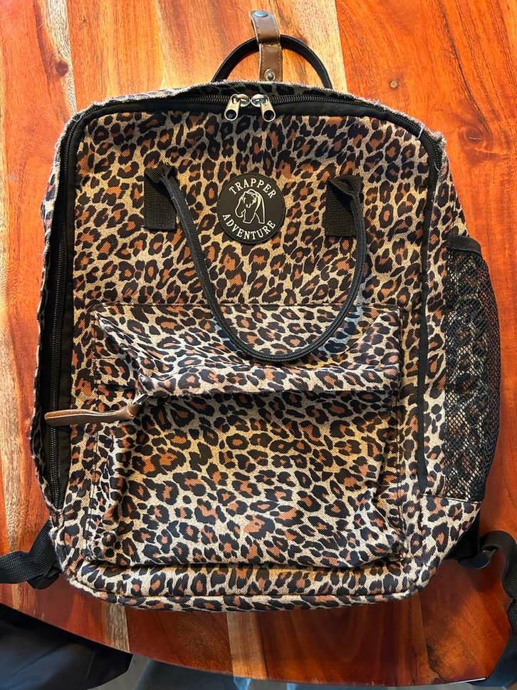 Trapper Rugzak Tijgerprint - Avontuurlijk!, Sieraden, Tassen en Uiterlijk, Tassen | Rugtassen, Zo goed als nieuw, Overige merken