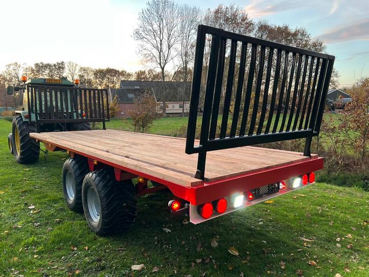Plattewagen balenwagen dieplader met kenteken, Zakelijke goederen, Agrarisch | Werktuigen, Akkerbouw, Veehouderij, Transport, Ophalen of Verzenden