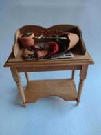 gevulde houten oppottafel - poppenhuisminiatuur, Ophalen, Nieuw, Decoratie