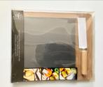 (Nieuw) Kaasplankset met kaasmes hout/ leisteen (28x24cm), Ophalen of Verzenden, Nieuw