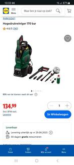 lidl hogedruk 170 bar, Ophalen of Verzenden, Nieuw, Elektrisch