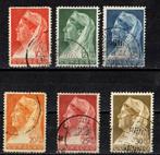 Curaçao nr. 127-130, 132 en 134 Kon. Wilhelmina gestempeld, Ophalen of Verzenden, Gestempeld