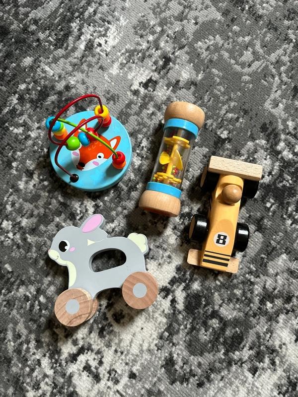 Hout speelgoed baby (4 stuks), Kinderen en Baby's, Speelgoed | Houten speelgoed, Ophalen, Gebruikt