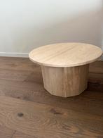 Travetine bij zet tafel nieuw!, Ophalen of Verzenden, Zo goed als nieuw, Rond, Hout