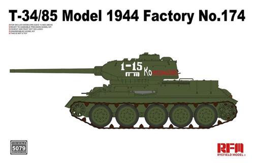 RFM 1/35 T-34/85 tank bouwdoos, Hobby en Vrije tijd, Modelbouw | Auto's en Voertuigen, Nieuw, Tank, 1:32 tot 1:50, Overige merken