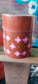 Vintage blik met bloemetjes, Ophalen of Verzenden, Gebruikt, Overige, Overige merken
