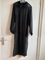 Sexy zwarte lange doorzichtige kerstblouse, Kleding | Dames, Blouses en Tunieken, Ophalen of Verzenden, Zo goed als nieuw, Maat 36 (S)