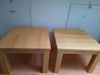 Massief houten tafels x 2, Gebruikt, 55 tot 75 cm, Rechthoekig, Hout