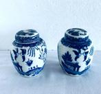 2x Gemberpot h 11 cm Japanse wilg Blue Willow Blauw Wit, Antiek en Kunst, Ophalen