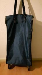 Blauwe boodschappen trolley met wielen, Ophalen of Verzenden, Blauw, Wieltjes