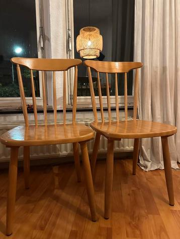 Vintage Houten Keukenstoelen - 60s Stijl beschikbaar voor biedingen