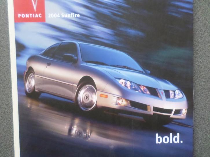 Pontiac Sunfire 2004 Brochure, Boeken, Auto's | Folders en Tijdschriften, Zo goed als nieuw, Overige merken, Ophalen of Verzenden