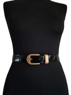 Vintage lak ceintuur, Kleding | Dames, Riemen en Ceinturen, 80 tot 90 cm, Zwart, Tailleriem, Ophalen of Verzenden