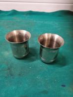 tinnen kopjes vintage 2 stuks, Antiek en Kunst, Antiek | Tin, Ophalen of Verzenden
