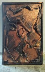 Schilderij abstract. 115 cm bij 75 cm. Gemaakt met echt vuur, Antiek en Kunst, Kunst | Schilderijen | Abstract, Ophalen of Verzenden
