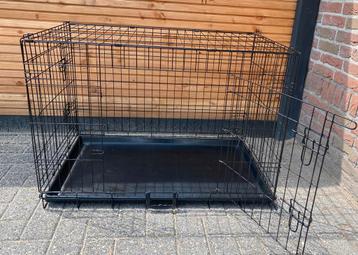 Grote nette honden bench -zwart 2 deurs (93x65x58) beschikbaar voor biedingen