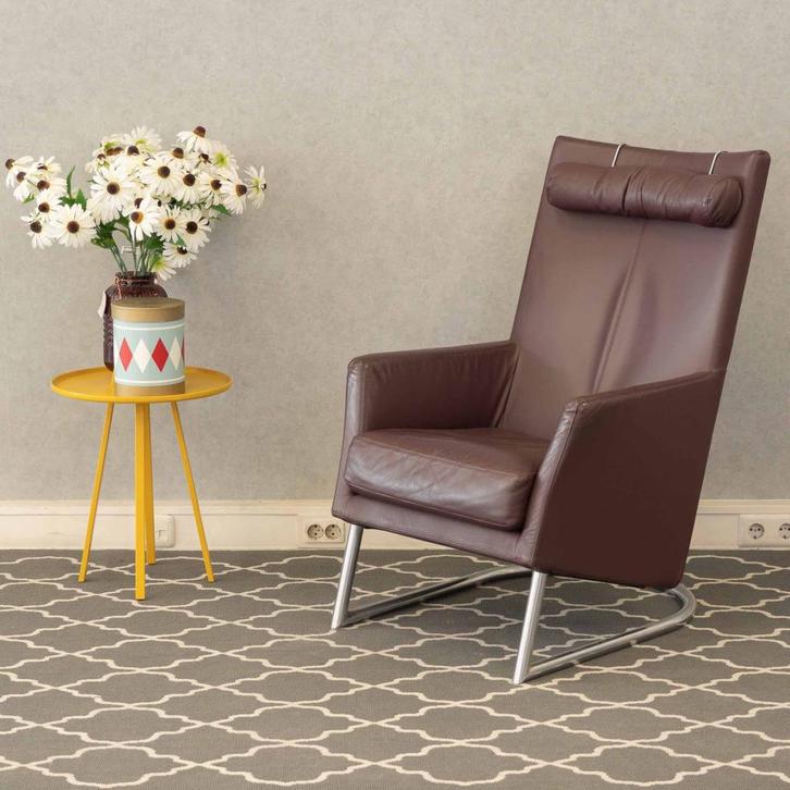 1x Montis Madonna fauteuil - aubergine, Huis en Inrichting, Fauteuils, Zo goed als nieuw, Leer, Ophalen of Verzenden