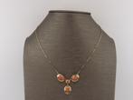 Gouden choker met bloedkoraal                            G12, Gebruikt, ., Ophalen of Verzenden, .