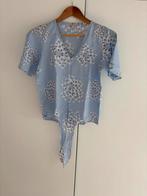 FRNCH prachtige blauwe blouse met bloemen maat S, Blauw, Frnch, Ophalen of Verzenden, Zo goed als nieuw