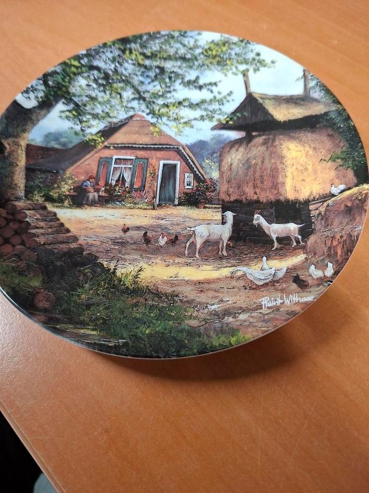 Reint Withaar Wandbord - Het Hooi Wordt Binengebracht, Antiek en Kunst, Antiek | Wandborden en Tegels, Ophalen of Verzenden