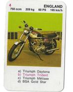 Kwartetkaart Triumph Trident, Ophalen of Verzenden, Gebruikt, Motoren